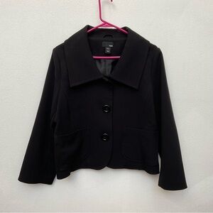 H&M Black Collared 3 Button Close Blazer Jacket Size 16 Formal Event Career